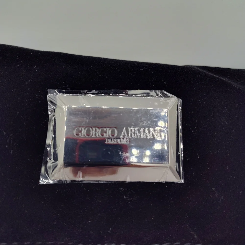 Giorgio Armani Velvet Beauty Bag,  Kiehl’s Oribe Kerastase Tata Harper Samples